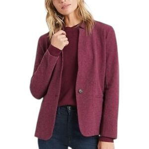 Banana Republic Factory Beet Red Brushed Knit Blazer XS